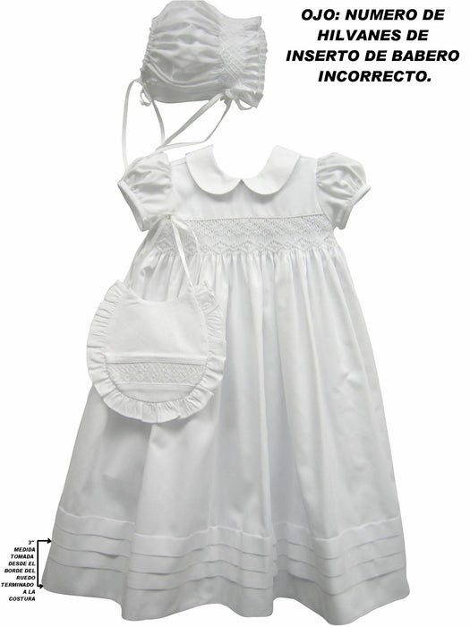 White Smocked, Girl's Gown 4pc set