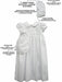 White Tucked, Girl's Gown 4pc set