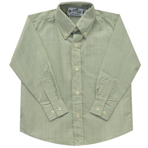 Sage Plaid, Button Down Shirt