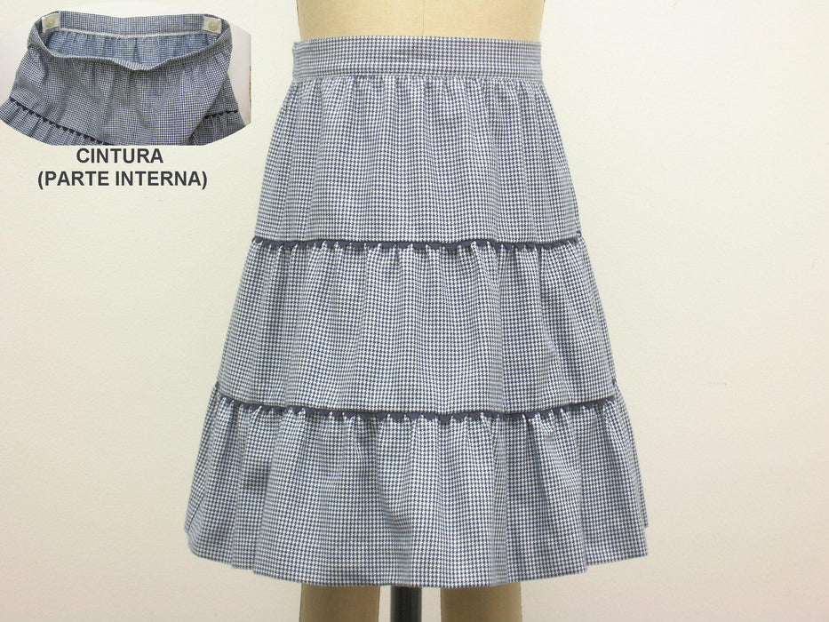 Navy Houndstooth, Skirt