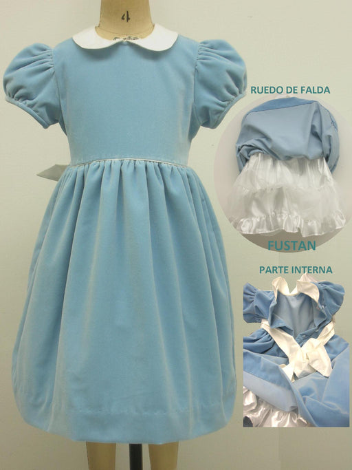 Lt. Blue Velvet, Dress (ss)