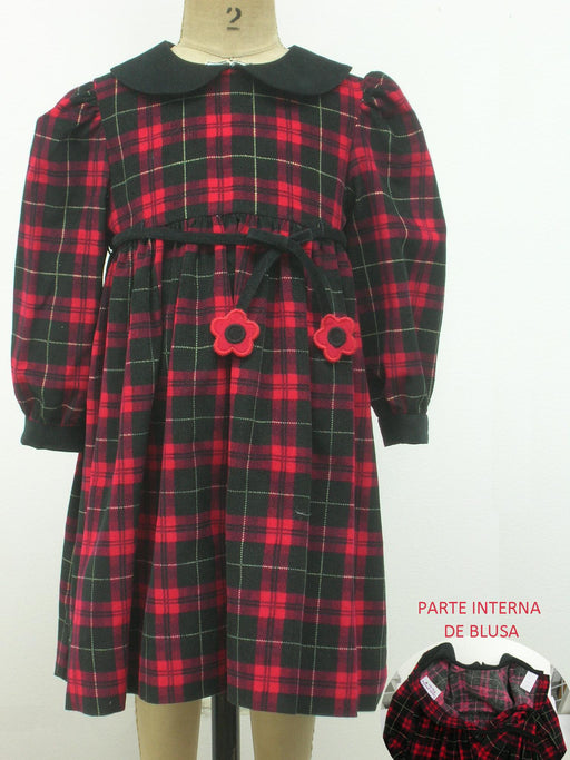 Red & Black Plaid, Dress (ls)