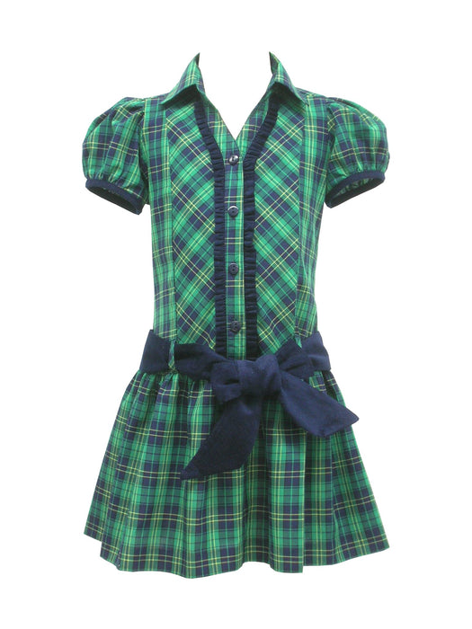 WS Green/Navy Plaid Dress