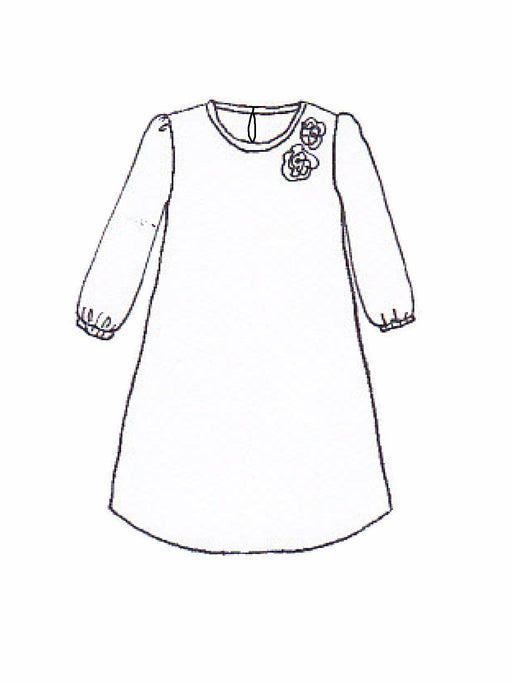 FJS Navy Velour Shift Dress