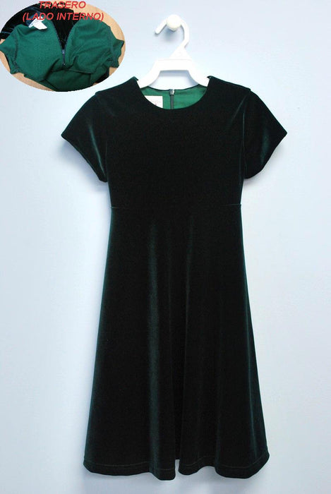 FJS Hunter Velvet Swing Dress