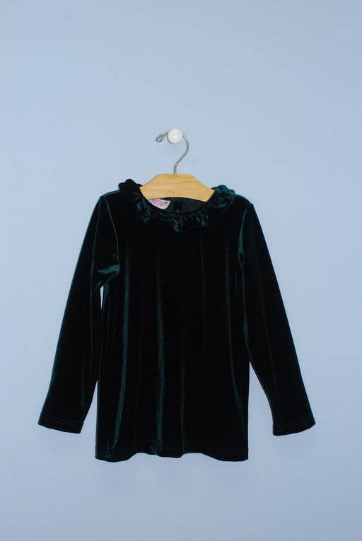 Simi Green Strech Velvet Knit Top