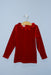 Simi Red Strech Velvet Knit Top