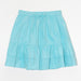 Aqua Blue Corduroy Ruffle Skirt