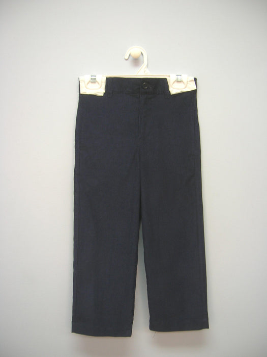 Black Corduroy Structured Pants