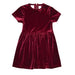 Fjs Stretch Velvet Burgundy Dress