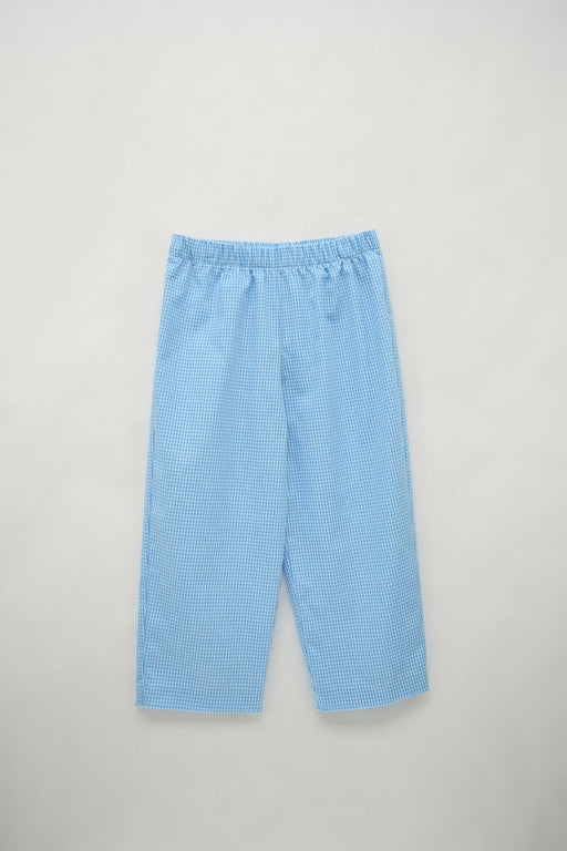 Turquoise Mini Check Boys Pants