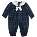 Fjs Navy and Green and Red Plaid Boys Sailor Longall LS