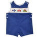 Airplane Car and Boat Smocked Royal Corduroy Boys Shortall