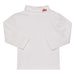 Pick Up Embroidered White Knit Long Sleeve Turtle Neck