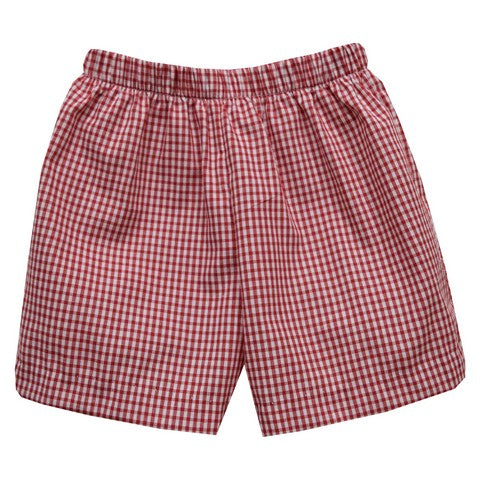 Red Check Boys Short