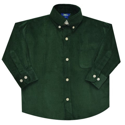 Green Cord Button Down Shirt