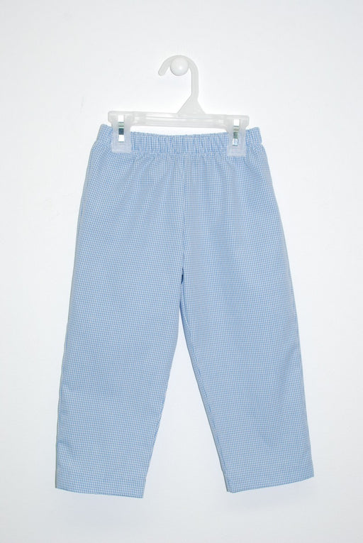 Lt Blue minicheck Pull On Pants