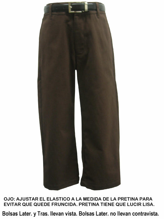 Brown Twill, Structured Pants