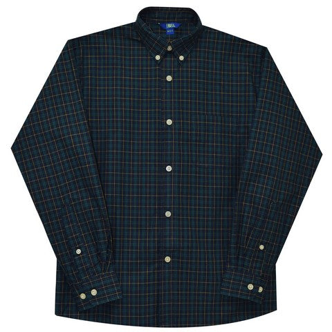 Navy Plaid, Shirt (ls)