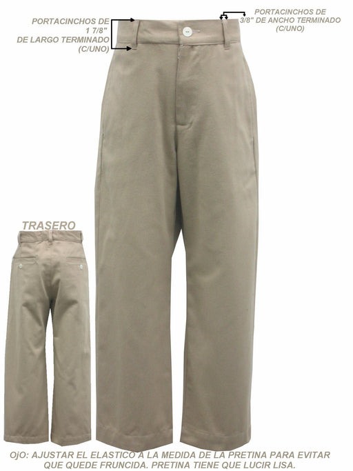 Khaki Twill, Structured Pants