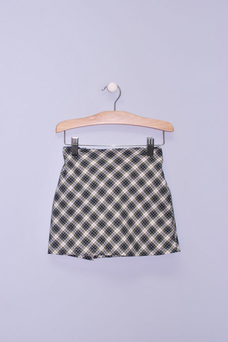 Navy Plaid Skort