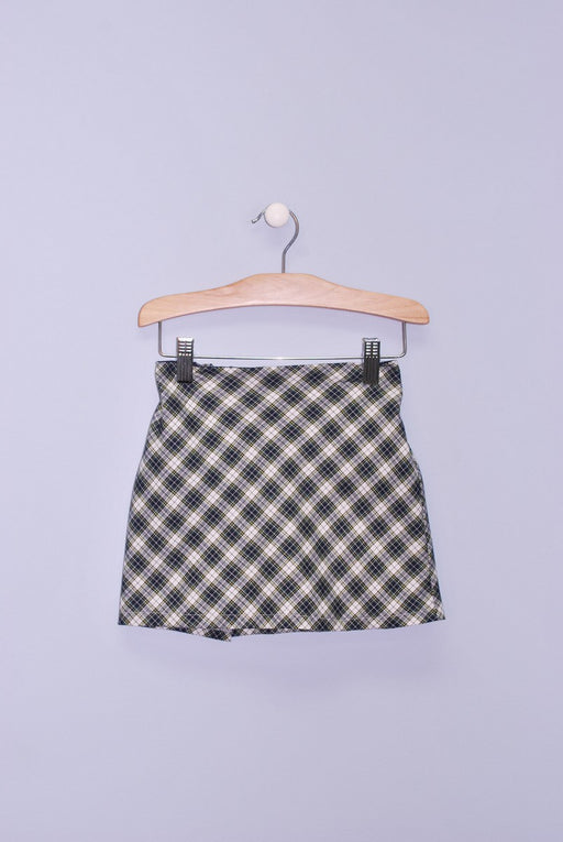 Navy Plaid Skort