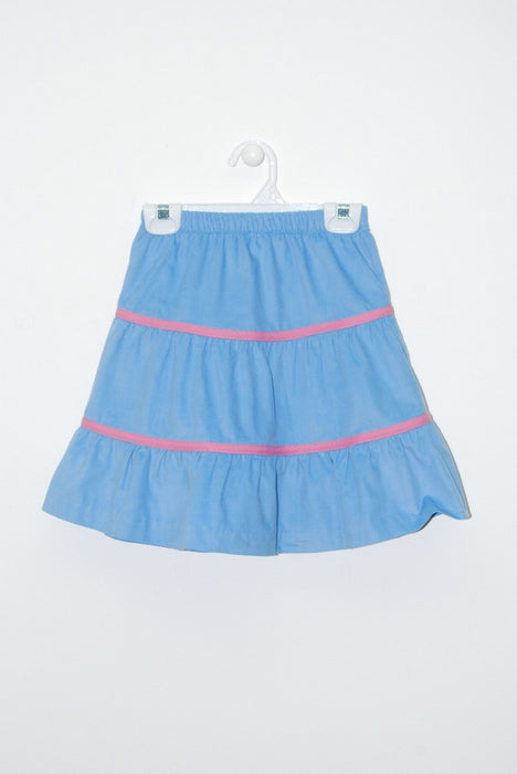 French Blue Cord Peasant Skirt