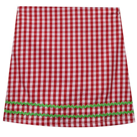 Red Check Skort