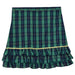 Navy and Green Ruffle Skirt