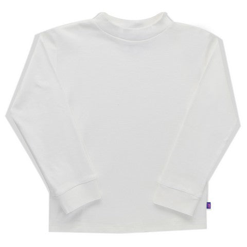 White Knit Mock Neck