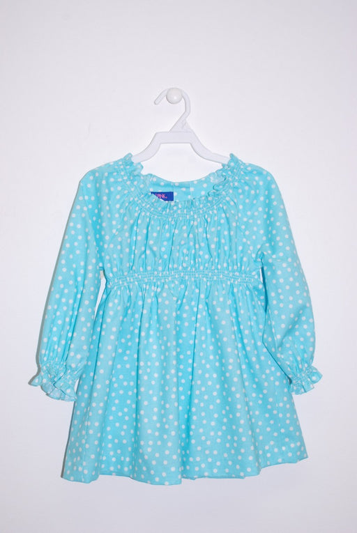 Aqua with White Dots Blouse