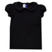 Black Knit Girls Top Short Sleeve