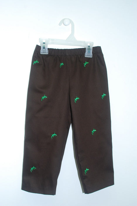 Lizards Embroidery Boys Pull on Pants