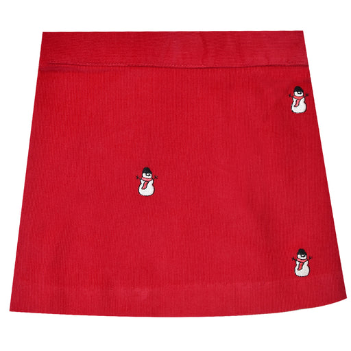 Snowman Embroidery Skirt