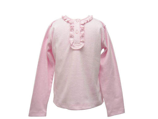 Pink, Ruffle Blouse (ls)