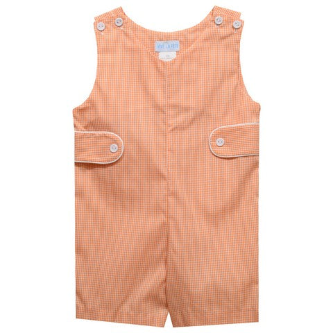 Orange Gingham Boys Shortall