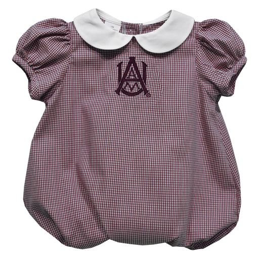 Alabama A&M Bulldogs Embroidered Maroon Girls Baby Bubble Short Sleeve