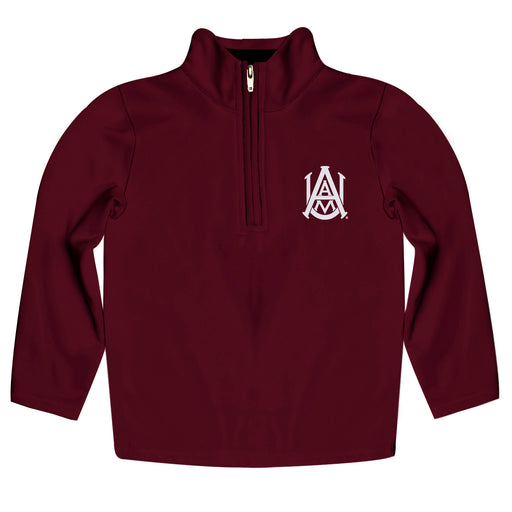 Alabama A&M Bulldogs Vive La Fete Game Day Solid Maroon Quarter Zip Pullover Sleeves