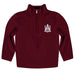 Alabama A&M Bulldogs Vive La Fete Game Day Solid Maroon Quarter Zip Pullover Sleeves