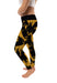 Alabama State Hornets Vive La Fete Paint Brush Logo on Waist Women Gold Yoga Leggings - Vive La Fête - Online Apparel Store