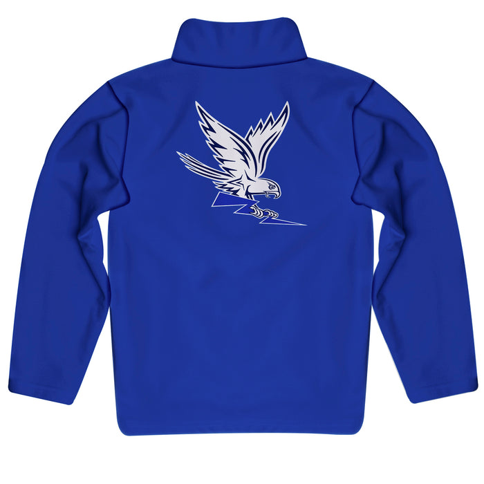 US Airforce Falcons Vive La Fete Game Day Solid Blue Quarter Zip Pullover Sleeves