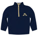 Akron Zips Hand Sketched Vive La Fete Impressions Artwork  Blue Quarter Zip Pullover V1