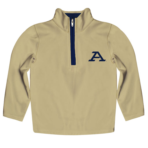 Akron Zips Hand Sketched Vive La Fete Impressions Artwork  Gold Quarter Zip Pullover V1