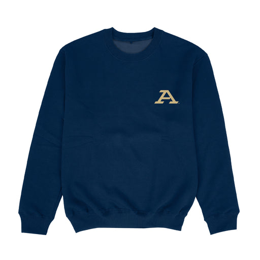 Akron Zips Hand Sketched Vive La Fete Impressions Artwork Womens  Blue Crewneck Sweatshirt