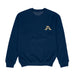 Akron Zips Hand Sketched Vive La Fete Impressions Artwork Womens  Blue Crewneck Sweatshirt