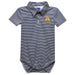 Allegheny Gators Embroidered Navy Stripes Stripe Knit Polo Onesie