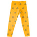 Allegheny Gators Vive La Fete Girls Game Day All Over Logo Elastic Waist Classic Play Yellow Leggings Tights