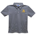 Allegheny Gators Embroidered Navy Stripes Short Sleeve Polo Box Shirt