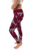 UA Little Rock Trojans UALR Vive La Fete Paint Brush Logo on Waist Women Maroon Yoga Leggings - Vive La Fête - Online Apparel Store