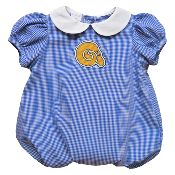 Albany State Rams ASU Embroidered Royal Girls Baby Bubble Short Sleeve